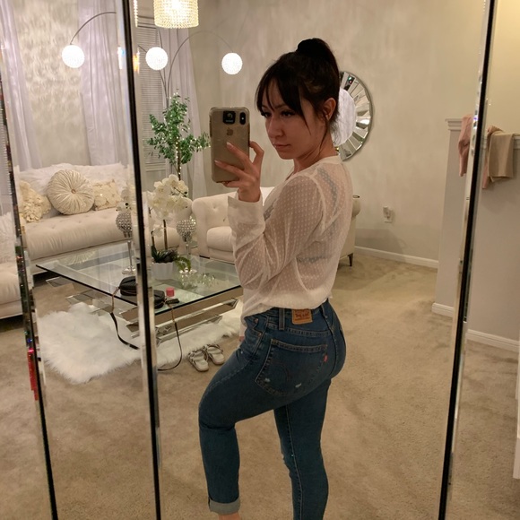 Express Sheer Top - Picture 2 of 5